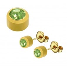August (Peridot) Birthstone Earrings (W)