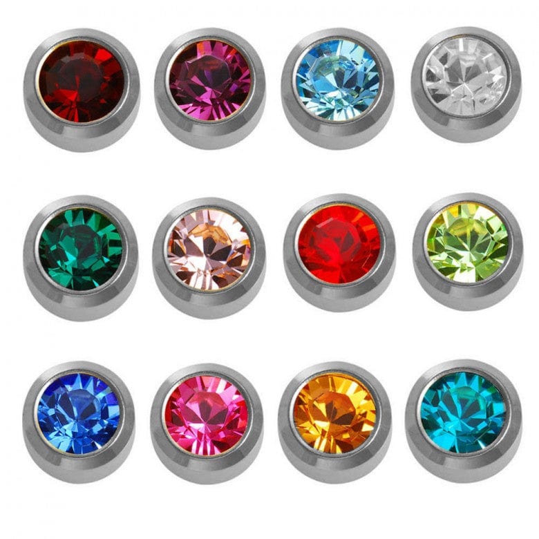 Jan-Dec Birthstones Silver 12pk