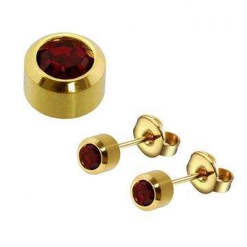 January (Garnet) Birthstone Earrings