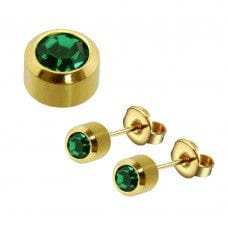 May (Emerald) Birthstone Earrings